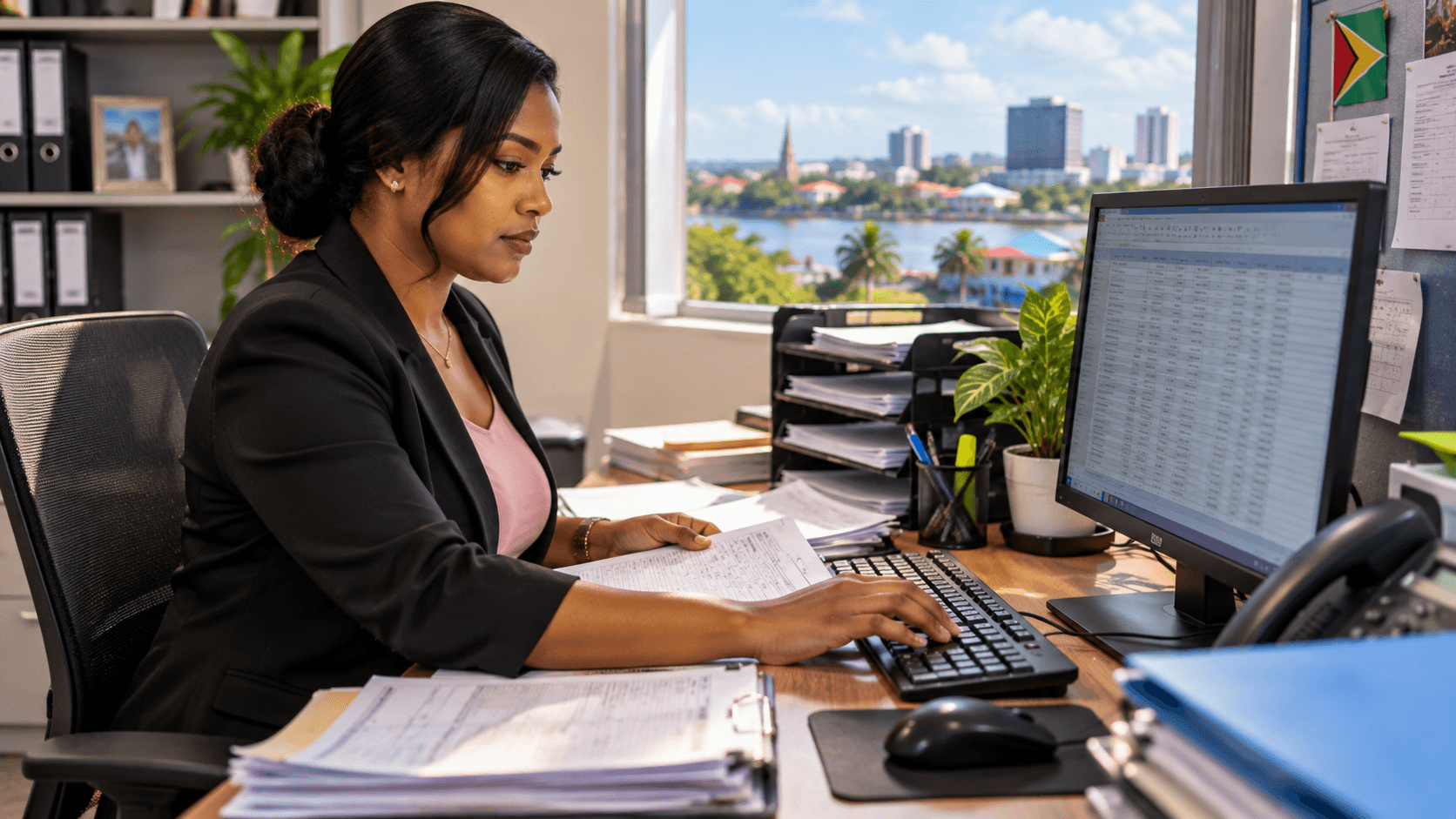 Data Entry professional at work